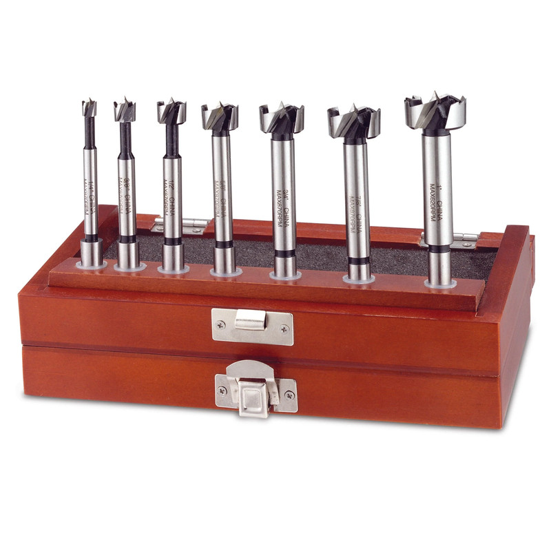 Forstner Bit Set- High-Carbon Steel - Imperial - 7 Piece